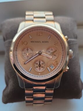 Michael Kors Rose Gold Stainless Steel Chronograph Watch